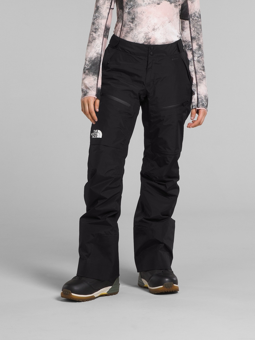 The North Face Women’s Black Insulated Cargo Wide Leg Snow Pants-Size:XS